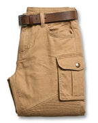 Gabriel - Men's Cargo Trousers with Ribbed Knee Panels