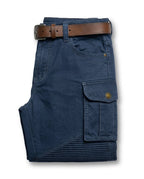 Gabriel - Men's Cargo Trousers with Ribbed Knee Panels