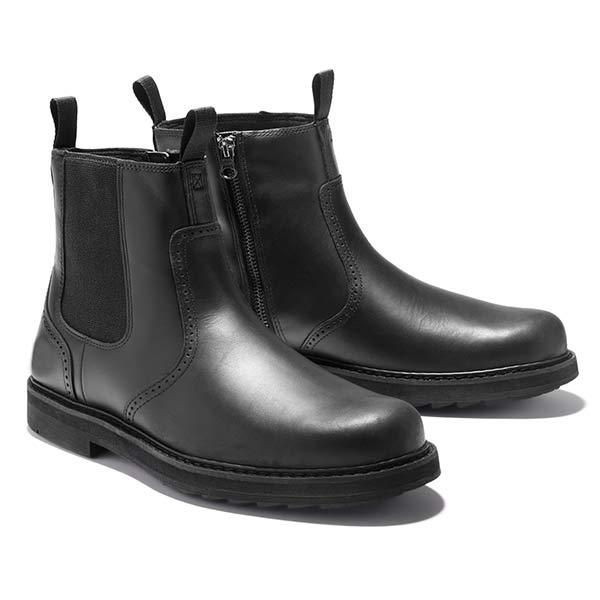 Garrett - Men's Suede Chelsea Boots with Lug Sole