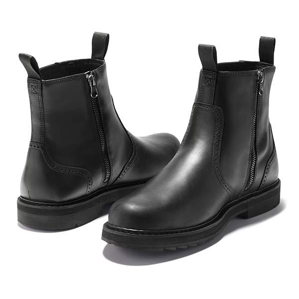 Garrett - Men's Suede Chelsea Boots with Lug Sole