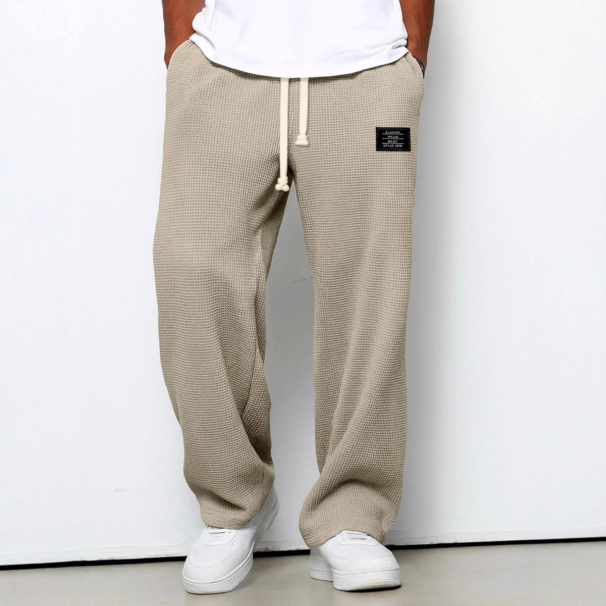 Garrett – Men’s Textured Waffle Knit Casual Pants 4