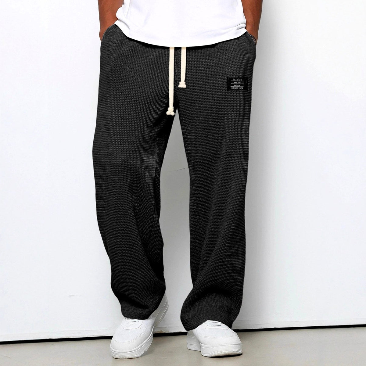Garrett – Men’s Textured Waffle Knit Casual Pants 5