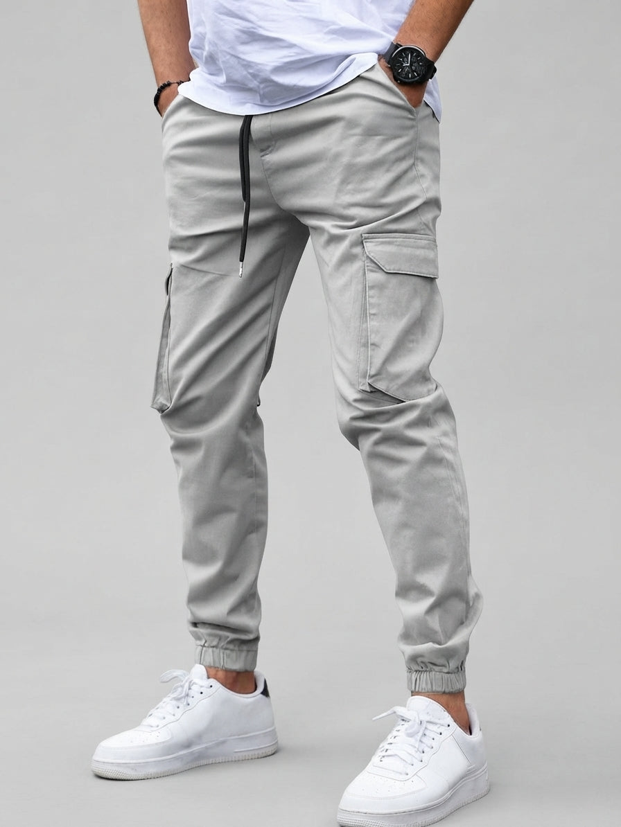Garrison - Men's Cargo Joggers with Tapered Ankle Cuffs