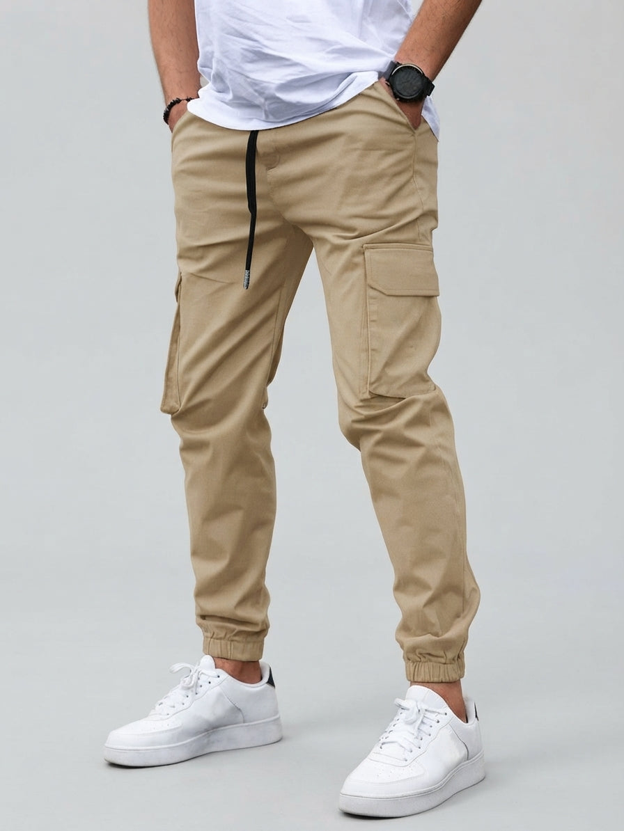 Garrison - Men's Cargo Joggers with Tapered Ankle Cuffs