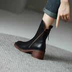 Giselle - Women's Zip-Up Platform Ankle Boots