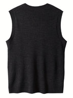 Gregory - Men's Ribbed V-Neck Sweater Vest