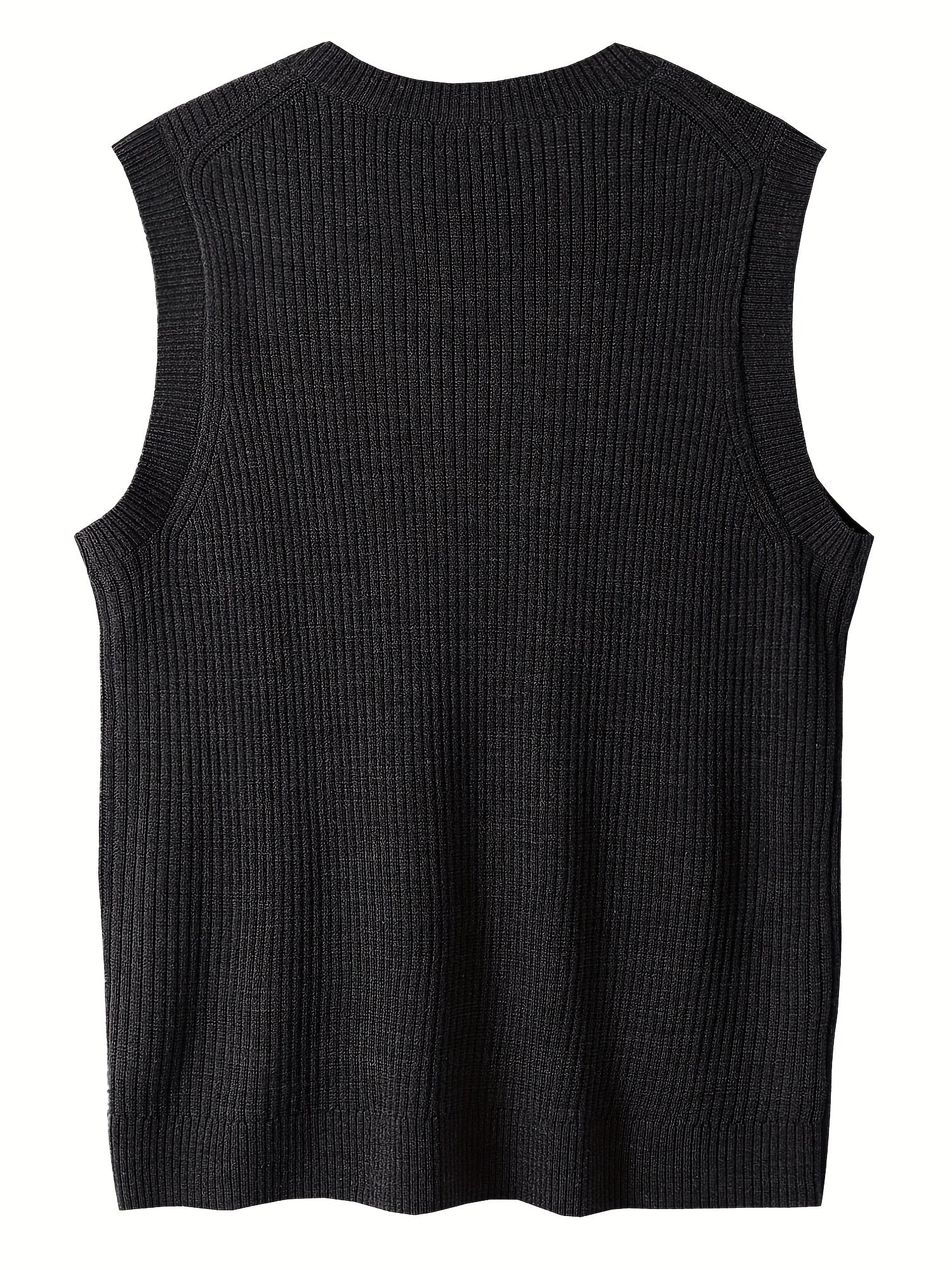 Gregory - Men's Ribbed V-Neck Sweater Vest