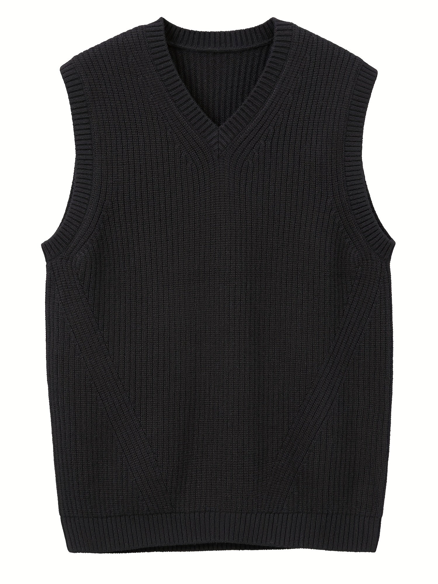 Gregory - Men's Ribbed V-Neck Sweater Vest