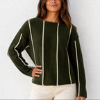 Hanna - Women's Striped Detail Pullover Sweater 4
