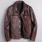 Harlan - Men's Vintage Genuine Leather Button Jacket