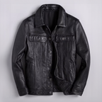 Harlan - Men's Vintage Genuine Leather Button Jacket