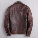 Harlan - Men's Vintage Genuine Leather Button Jacket
