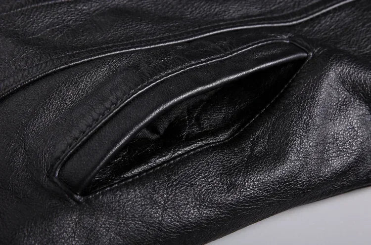 Harlan - Men's Vintage Genuine Leather Button Jacket