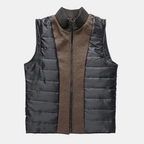 Harmon - Men's Wool Blend Coat with Stand Collar and Quilted Lining