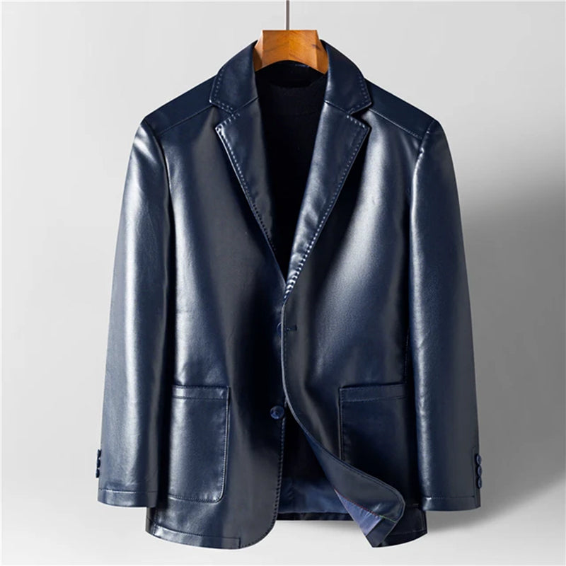 Harrison - Men's Notch Lapel Blazer with Button Closure