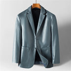 Harrison - Men's Notch Lapel Blazer with Button Closure