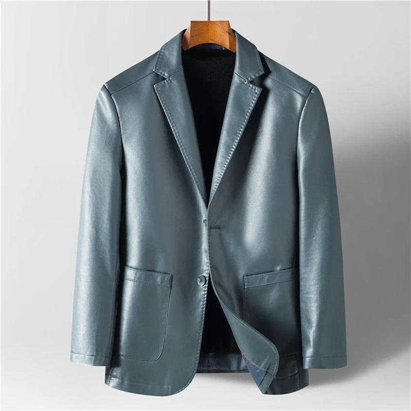 Harrison - Men's Notch Lapel Blazer with Button Closure