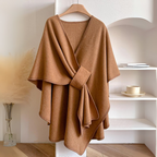 Heather - Women's Wrap Shawl with Tie Belt