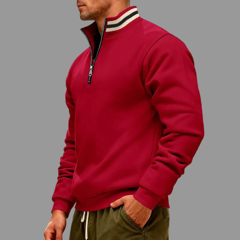 Holden – Men’s Striped Collar Casual Sweatshirt