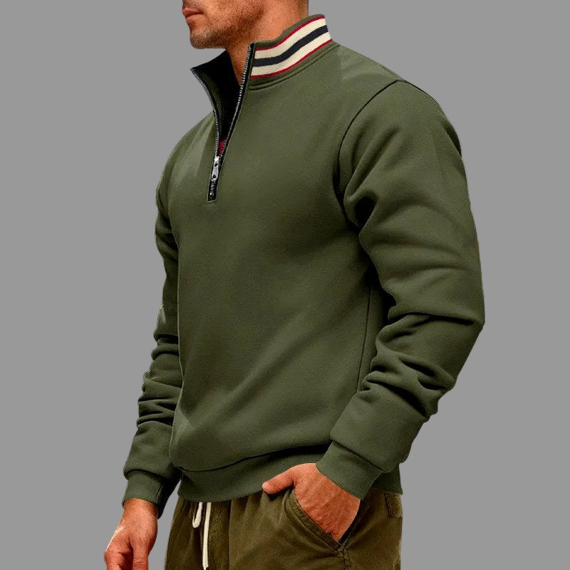 Holden – Men’s Striped Collar Casual Sweatshirt