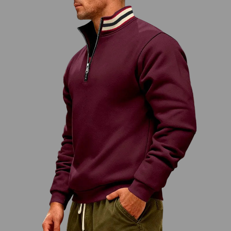 Holden – Men’s Striped Collar Casual Sweatshirt