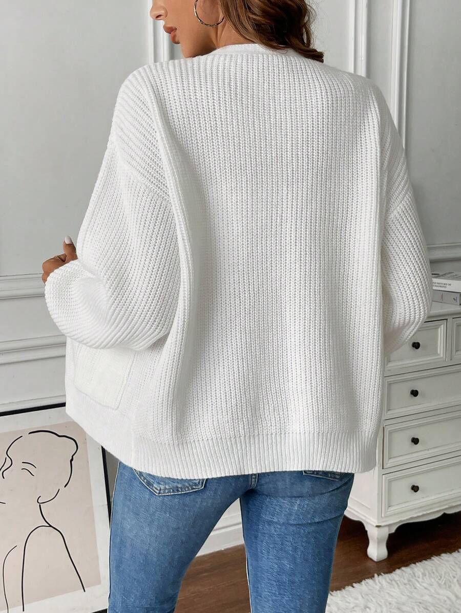 Jade - Women's Open-Front Ribbed Knit Cardigan