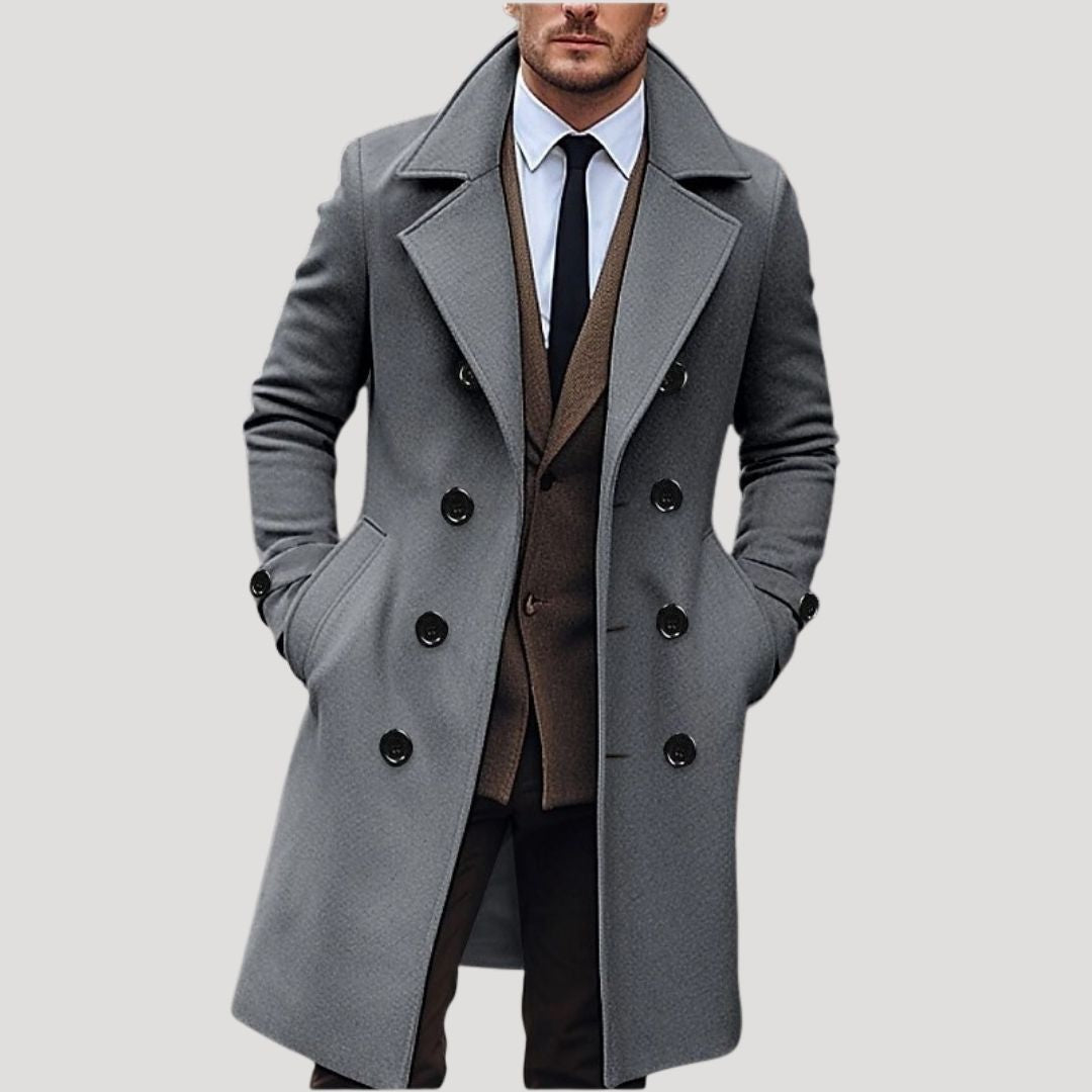 Jasper - Men's Double-Breasted Wool Overcoat