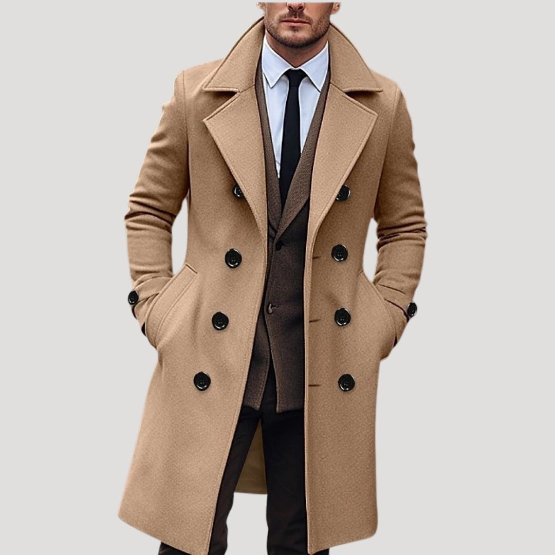 Jasper - Men's Double-Breasted Wool Overcoat