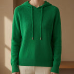 Jewel - Women's Ribbed Knit Hoodie Sweater