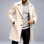 Jimmuel - Men's Notched Lapel Button-Front Overcoat 1