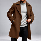 Jimmuel - Men's Notched Lapel Button-Front Overcoat 3
