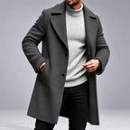 Jimmuel - Men's Notched Lapel Button-Front Overcoat 4