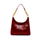 Johanna - Women's Patent Slouchy Chain Strap Hobo Bag 7