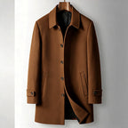 Johnny - Men’s Classic Button Front Wool Coat 4