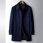 Johnny - Men’s Classic Button Front Wool Coat 5