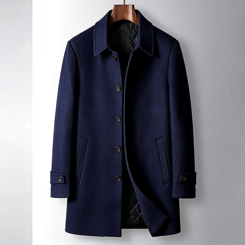 Johnny - Men’s Classic Button Front Wool Coat 5