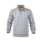 Julian - Men’s Stand Collar Knit Sweater with Contrast Placket 9