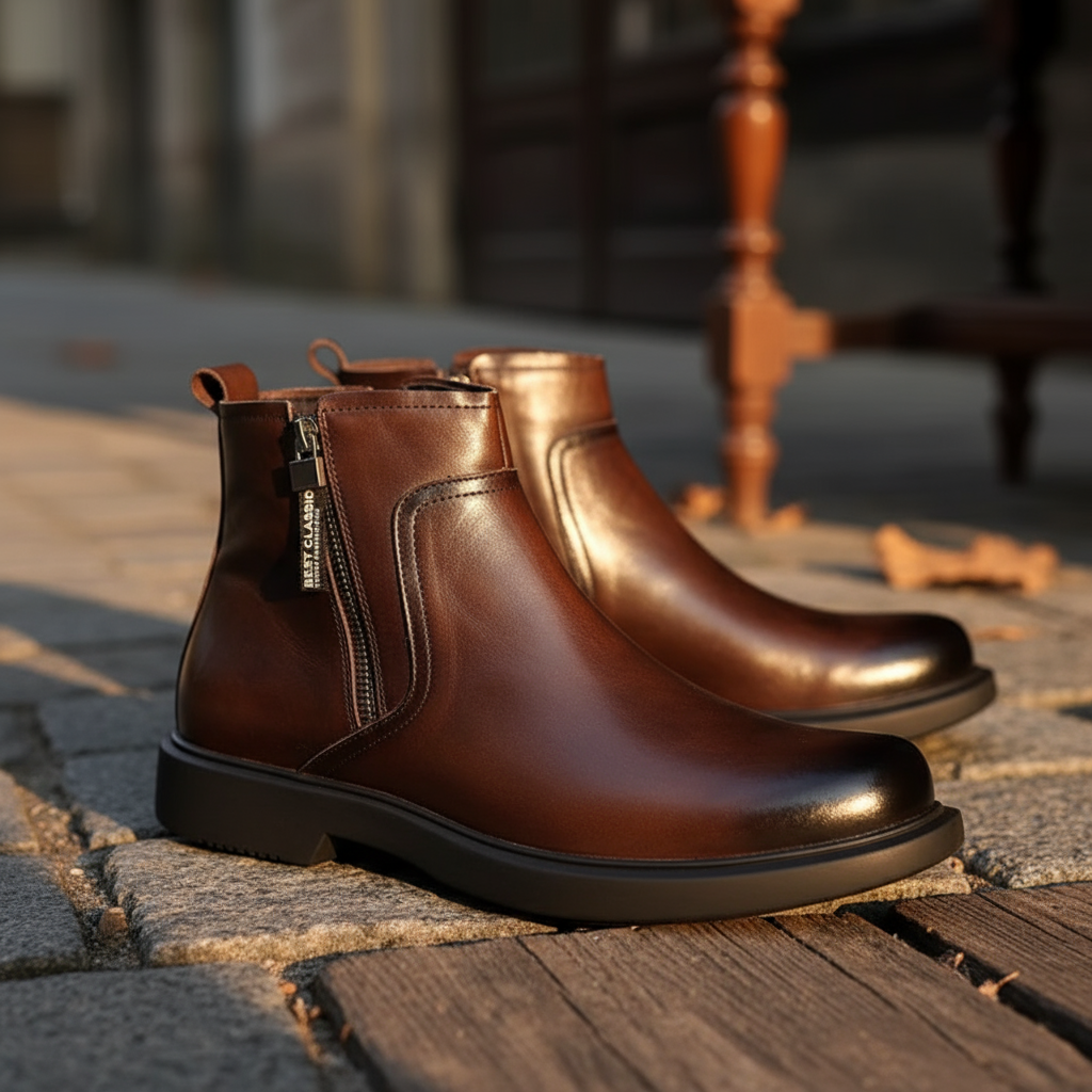 Justine - Men's Side-Zip Chelsea Boots