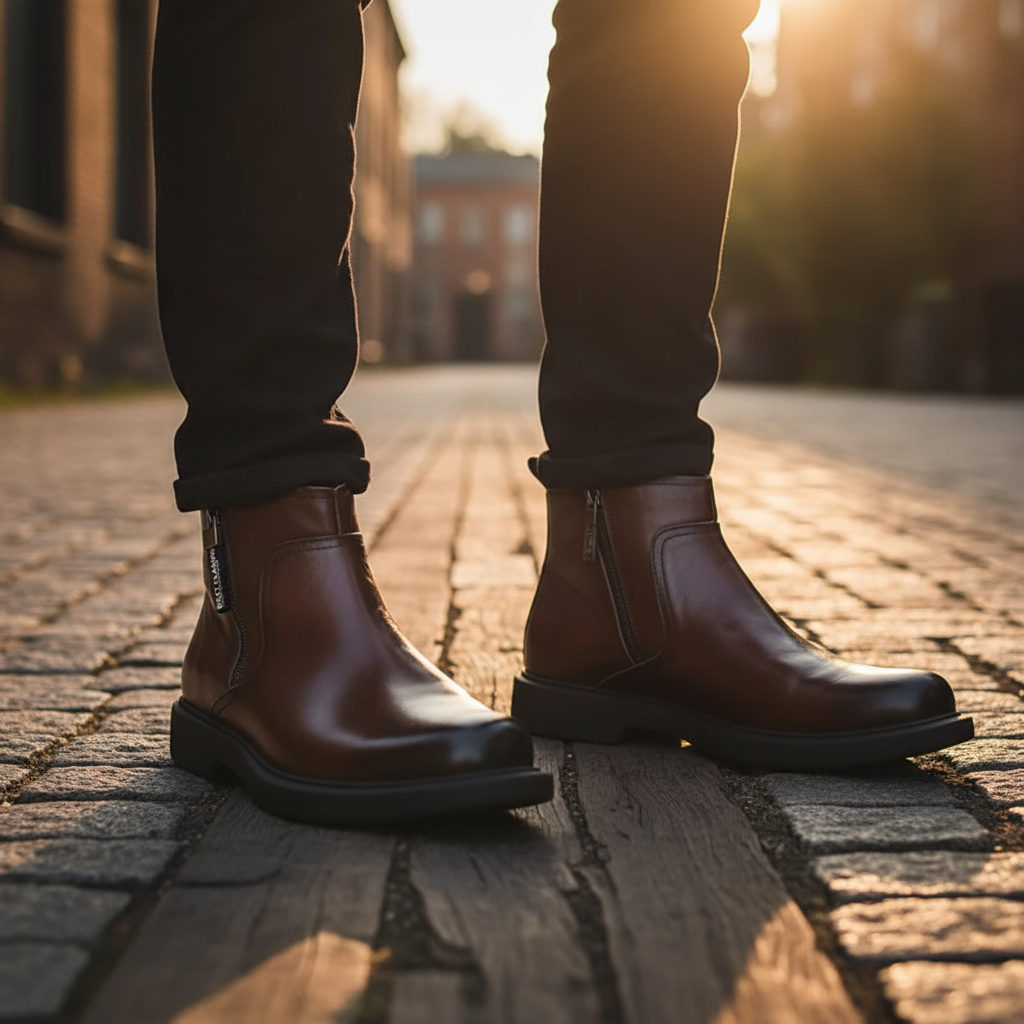 Justine - Men's Side-Zip Chelsea Boots