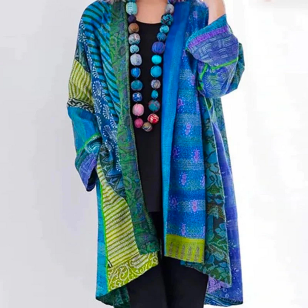 Kaida - Women's Patchwork Patterned Cardigan