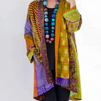 Kaida - Women's Patchwork Patterned Cardigan