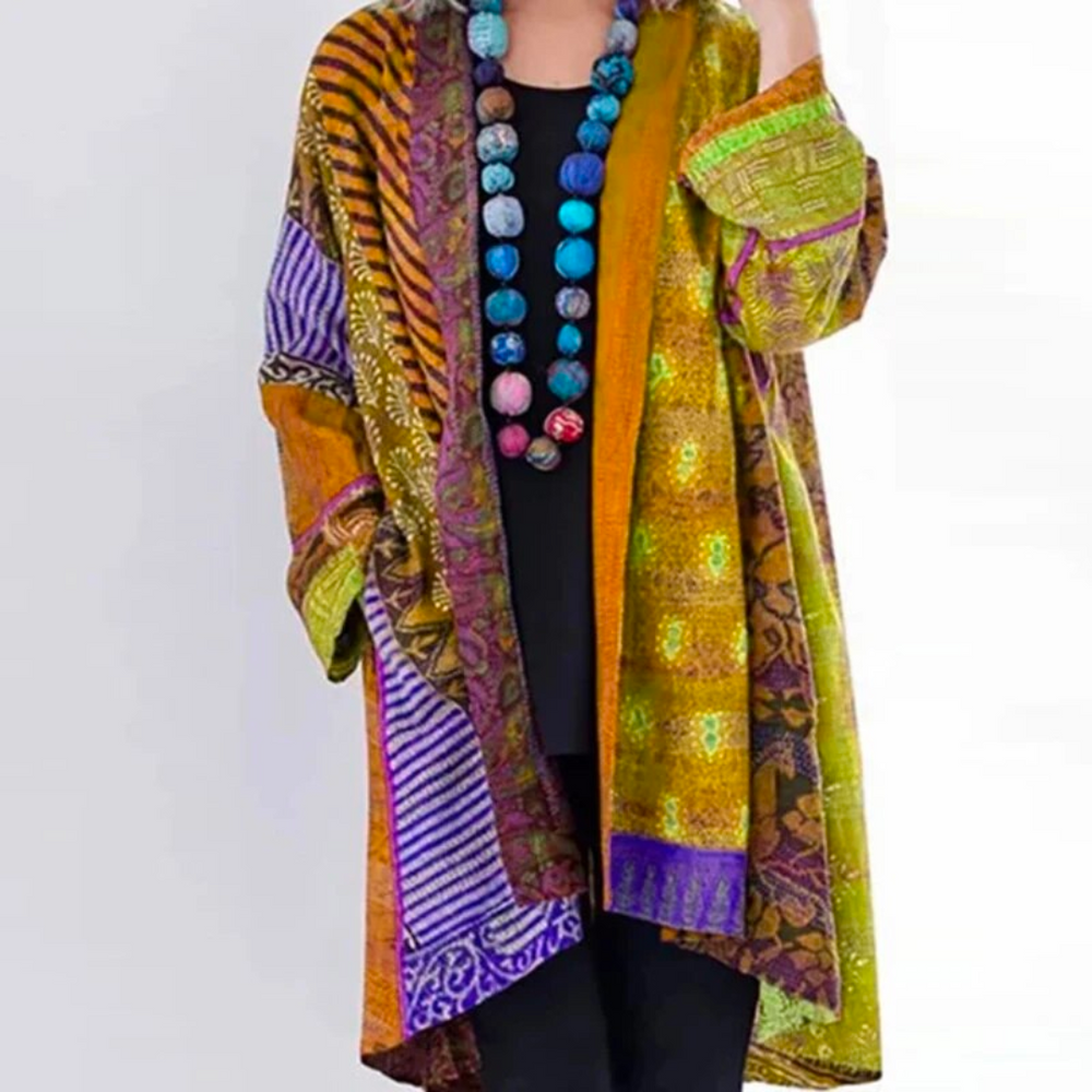 Kaida - Women's Patchwork Patterned Cardigan