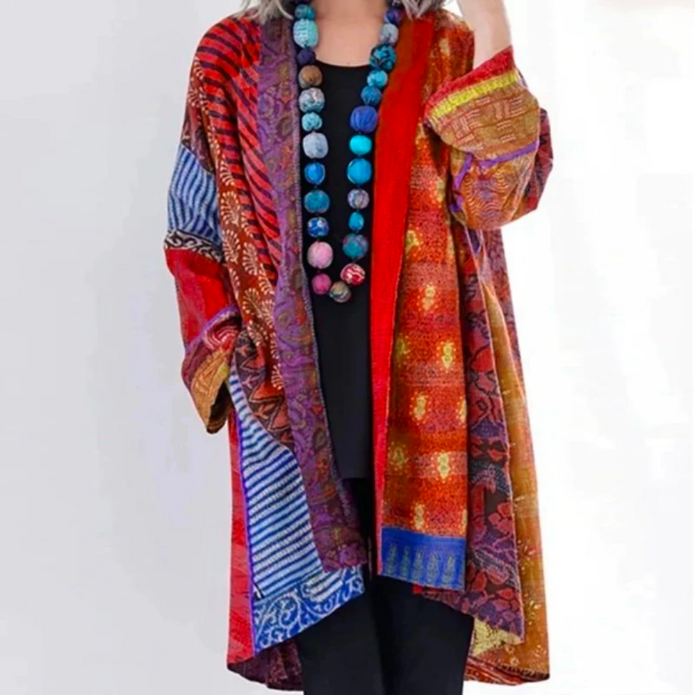 Kaida - Women's Patchwork Patterned Cardigan