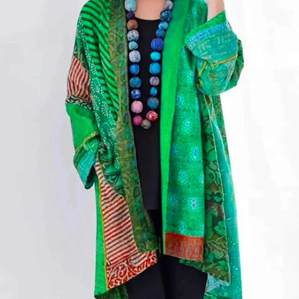 Kaida - Women's Patchwork Patterned Cardigan