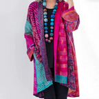 Kaida - Women's Patchwork Patterned Cardigan
