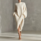 Kate - Women's Fuzzy Oversized Long Sleeve Sweater Dress 1