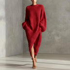 Kate - Women's Fuzzy Oversized Long Sleeve Sweater Dress 2