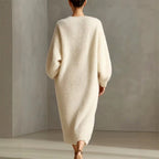Kate - Women's Fuzzy Oversized Long Sleeve Sweater Dress 4