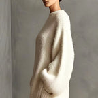 Kate - Women's Fuzzy Oversized Long Sleeve Sweater Dress 5