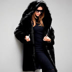 Katharine - Women's Oversized Faux Fur Coat with Hood 3